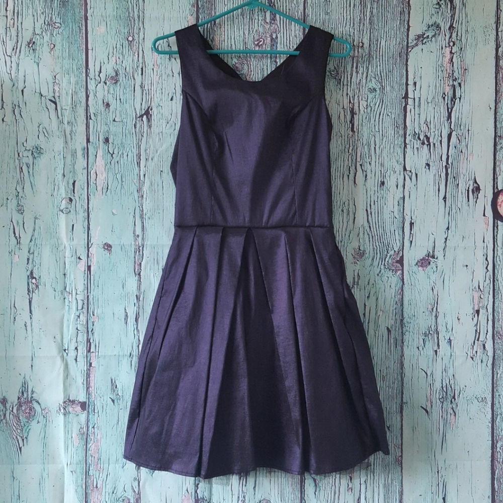 Modcloth Jubilee Taffeta Party Dress in Navy